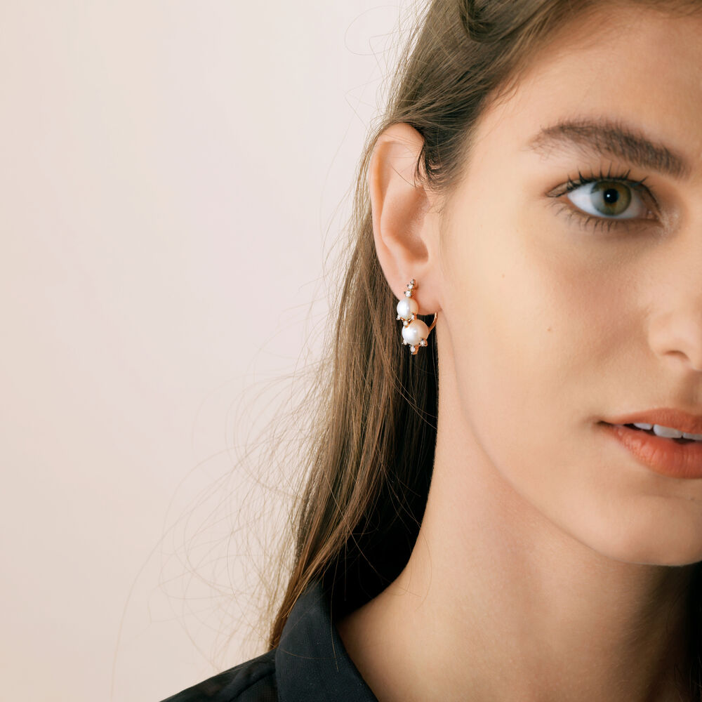 Diamonds & Pearls 18ct Rose Gold Single Earring Back | Annoushka jewelley